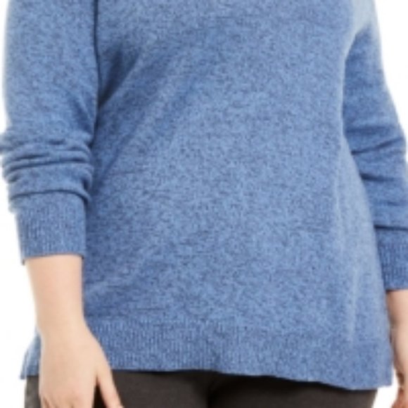 karen Scott Plus Size Cotton Shawl Collar Sweater - Picture 3 of 4